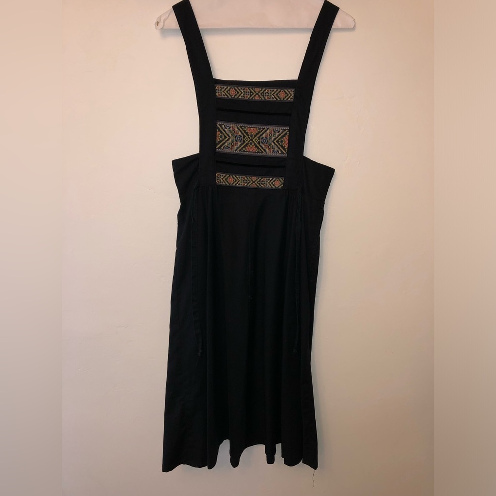 YOUNG EDWARDIAN by Arpeia Embroidered Velvet Folk Side Tie Dress, Size 9